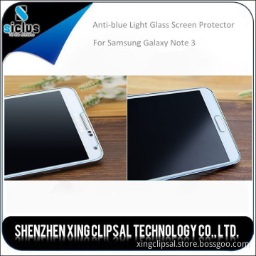 Factory Price Anti-scratch Tempered Anti-blue Light glass screen protector for Samsung Galaxy Note 3